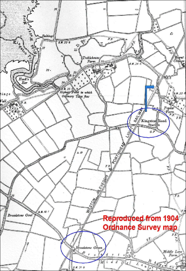 Kingston road area 1904 OS map