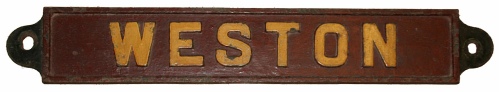 Weston nameplate